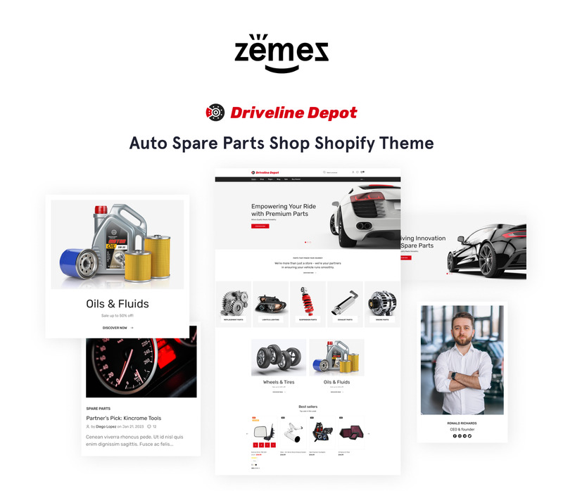 Driveline Depot - 汽车备件响应式 Shopify 在线商店 2.0 主题