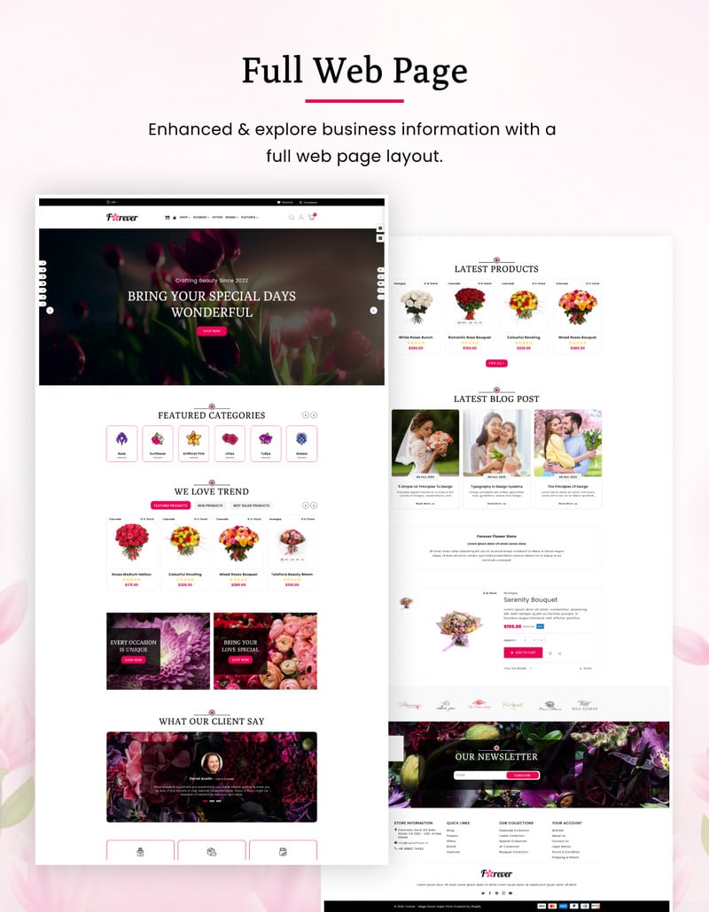 Forever - Mega Flower Super Shopify 2.0 主题