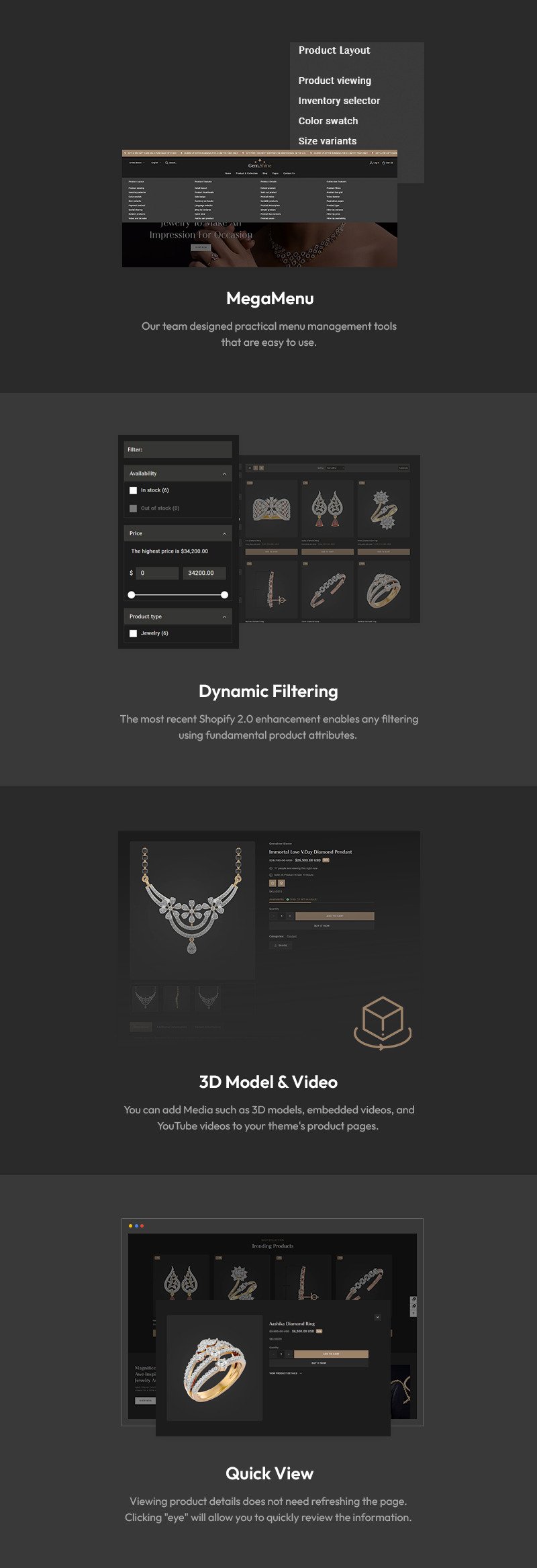 Gemshine - 现代珠宝店 Shopify 2.0 响应式主题 | Shopify OS 2.0