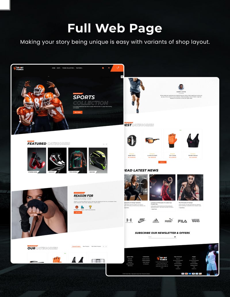 Sport Vibes - Mega Sports Shopify 2.0 高级响应式主题