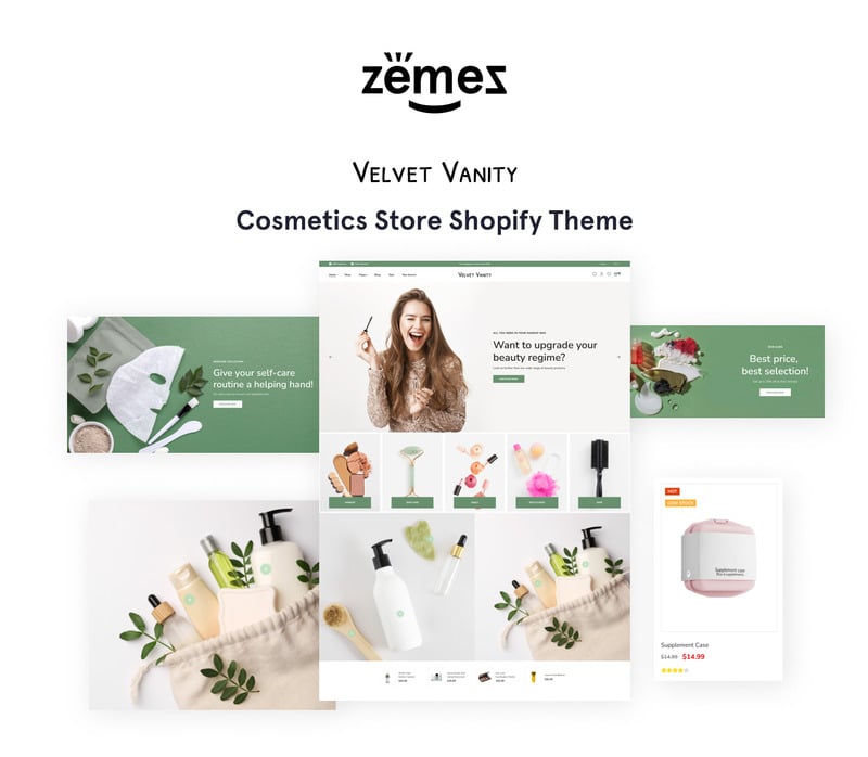 Velvet Vanity - 化妆品店清洁在线商店 2.0 Shopify 主题