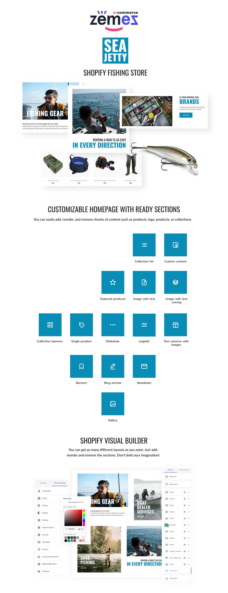 Shopify 钓鱼商店模板 - 海洋诱饵、船舶经销商、帆船和游艇 #205598