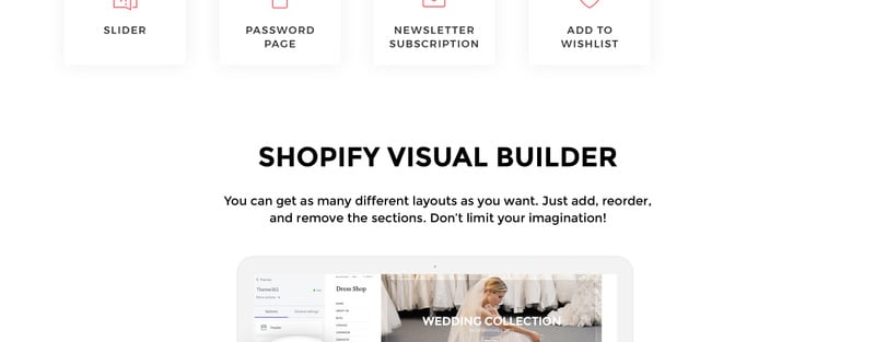 礼服店-精致的婚纱礼服网上商店Shopify主题 #68113