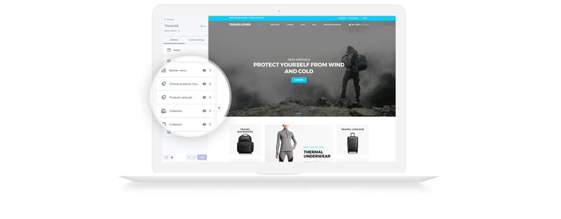 TravelLover-旅游设备商店Shopify主题 #72048