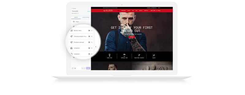 Beard先生-残酷的理发店Shopify主题 #73211