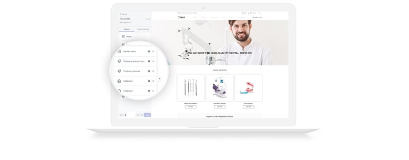 微笑-牙科电子商务清洁Shopify主题 #79523
