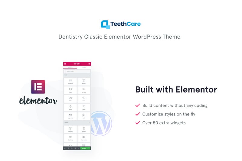 TeethCare-牙科经典WordPress Elementor主题 #85140