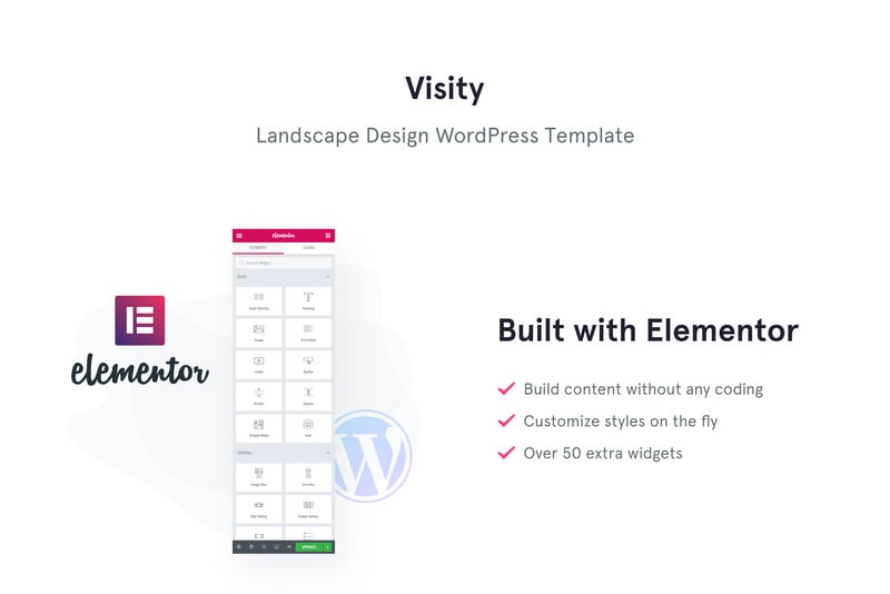 Visity-具有WordPress Elementor主题的景观设计 #86052