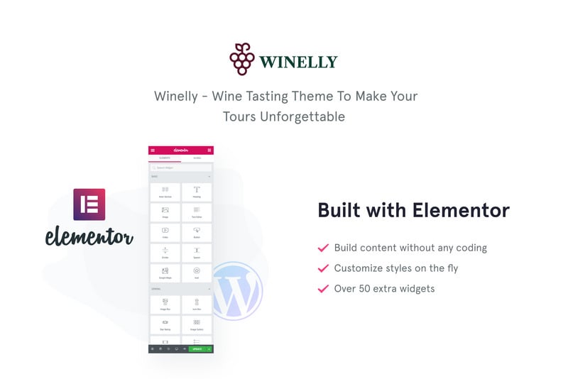 Winelly-带有WordPress Elementor主题的品酒主题