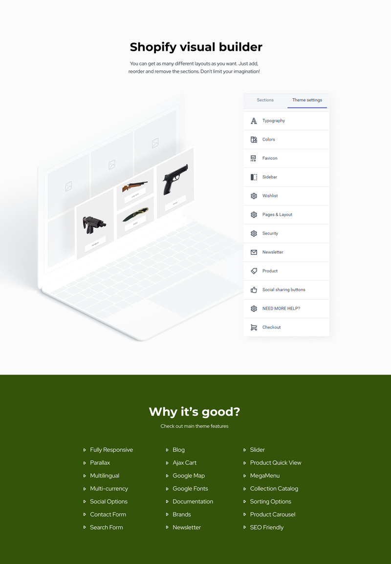 猎人-简单的响应枪店Shopify主题 #87325