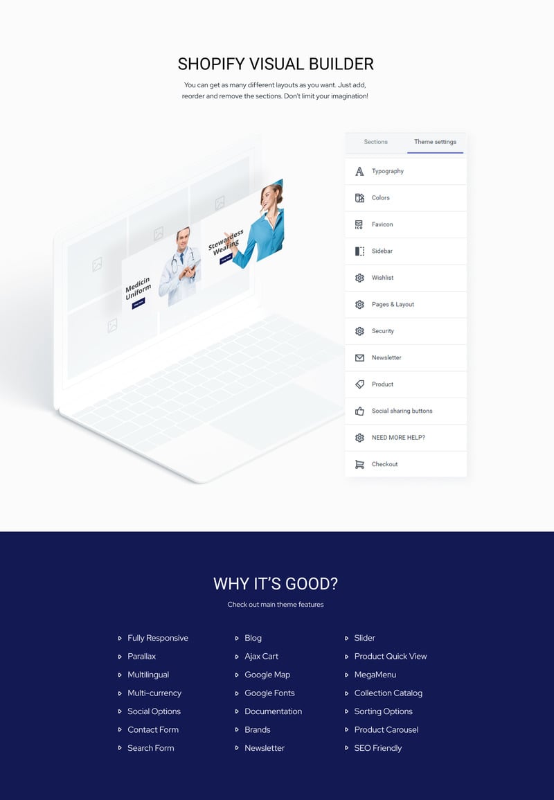 Uniwear-统一多页简约Shopify主题 #84425