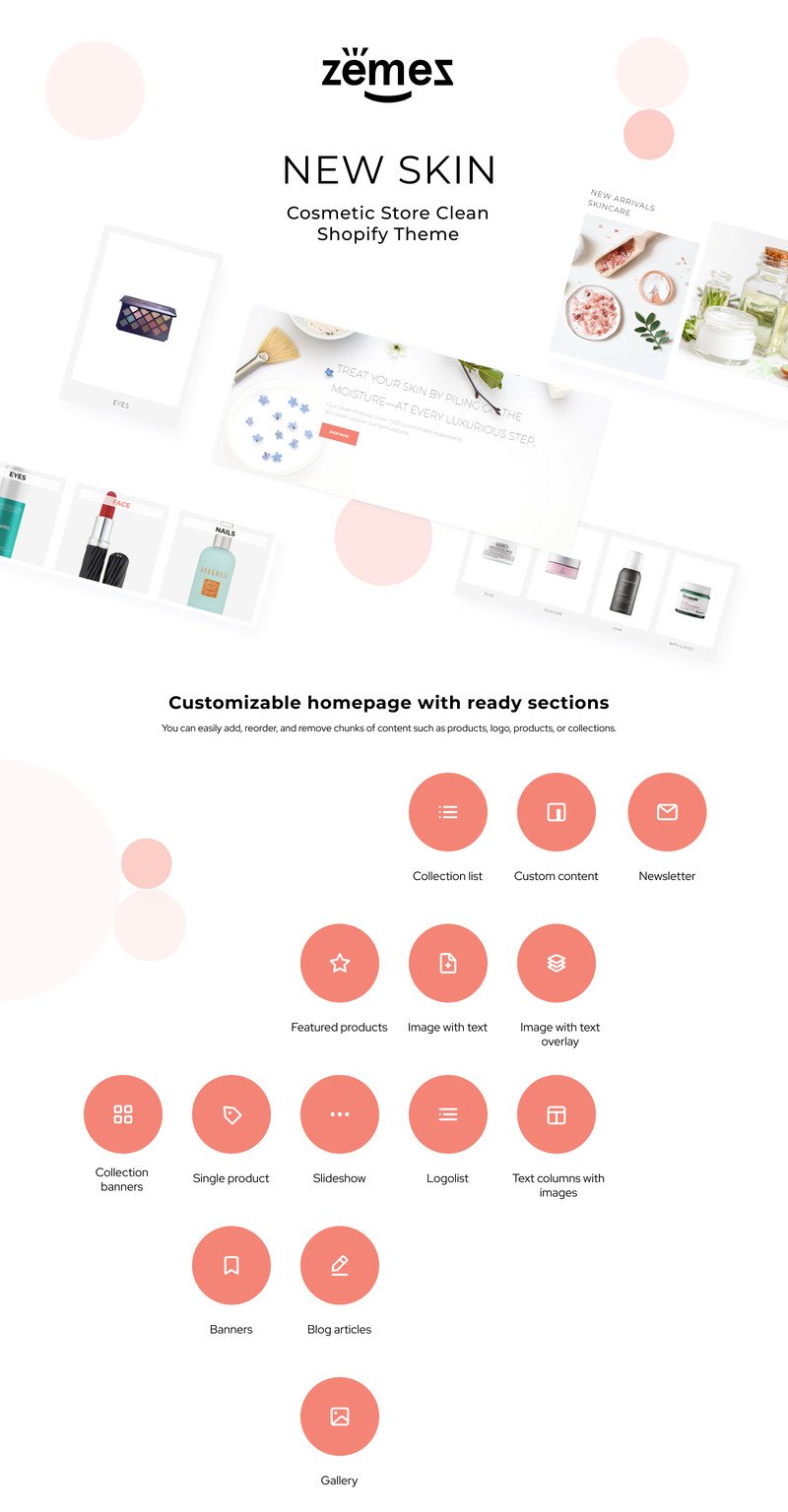 新皮肤-化妆品商店eCommerce Clean Shopify主题 #84430