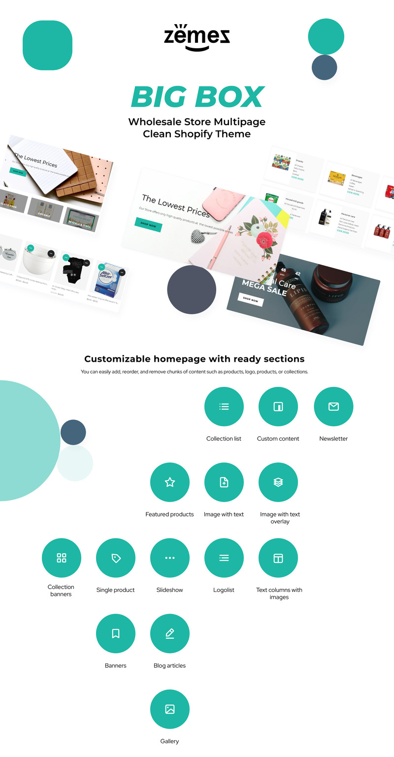 大盒子-批发商店多页清洁Shopify主题 #82706