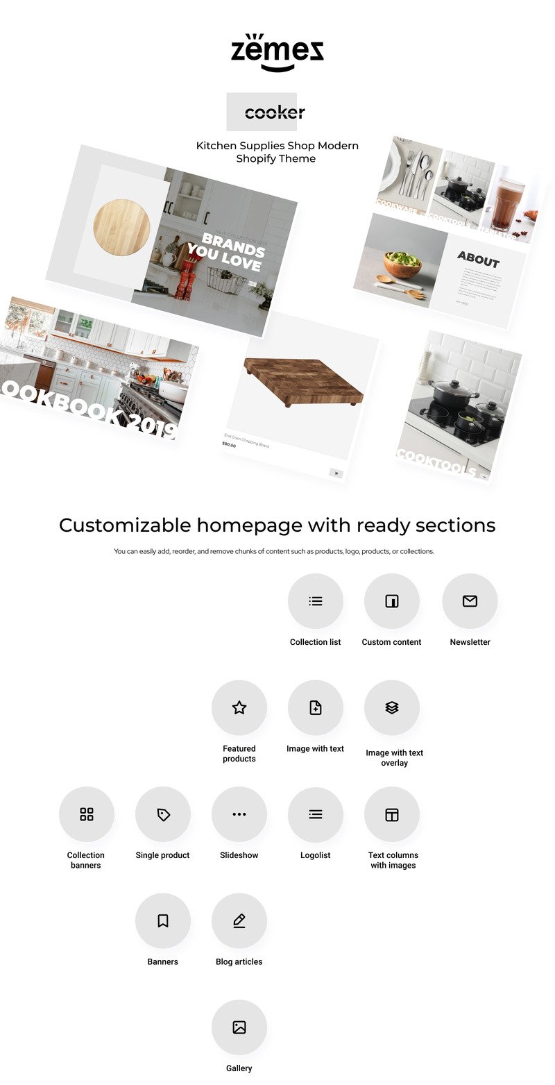 炊具-厨房用品商店Modern Shopify主题 #82694