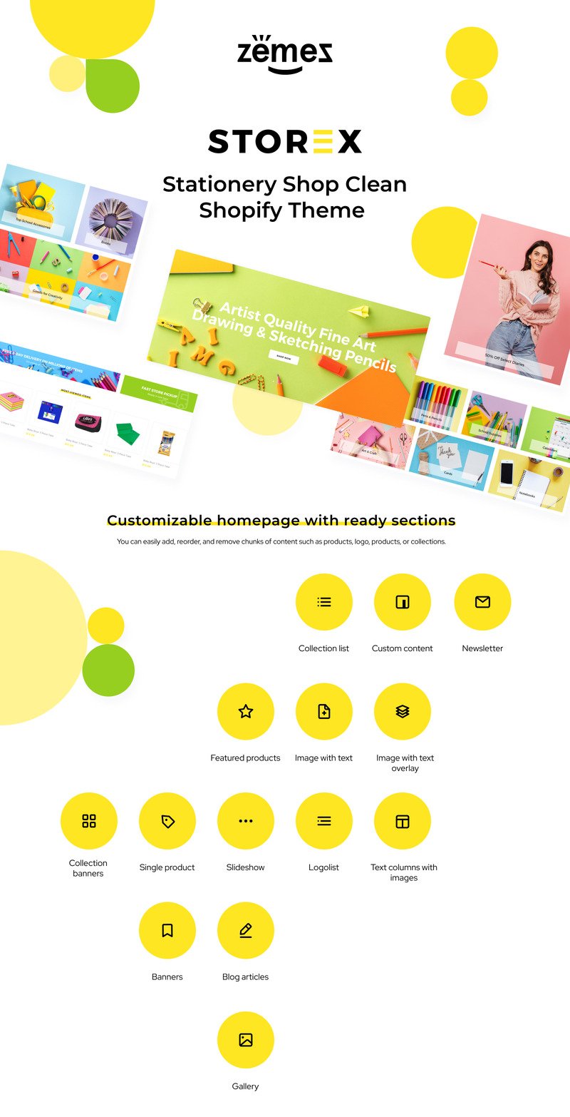 Storex-文具店清洁Shopify主题 #82642