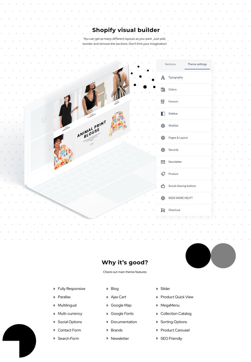 点。 -女士时装电子商务优雅Shopify主题 #83880