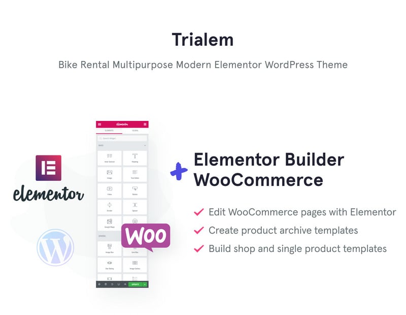 Trialem-自行车租赁多用途现代WordPress Elementor主题