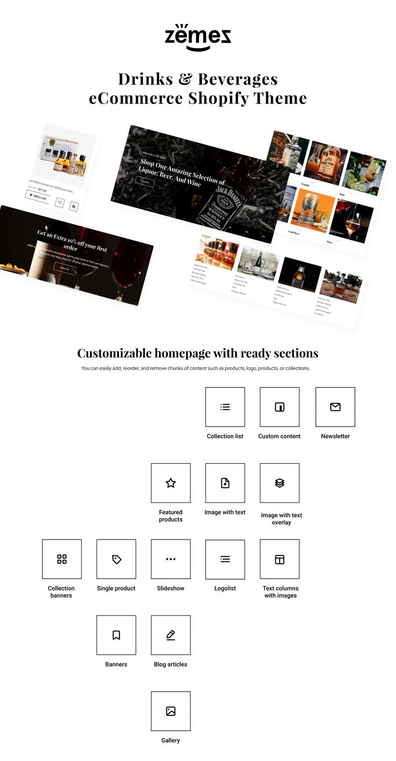 饮料-饮料和饮料电子商务时尚Shopify主题 #83879