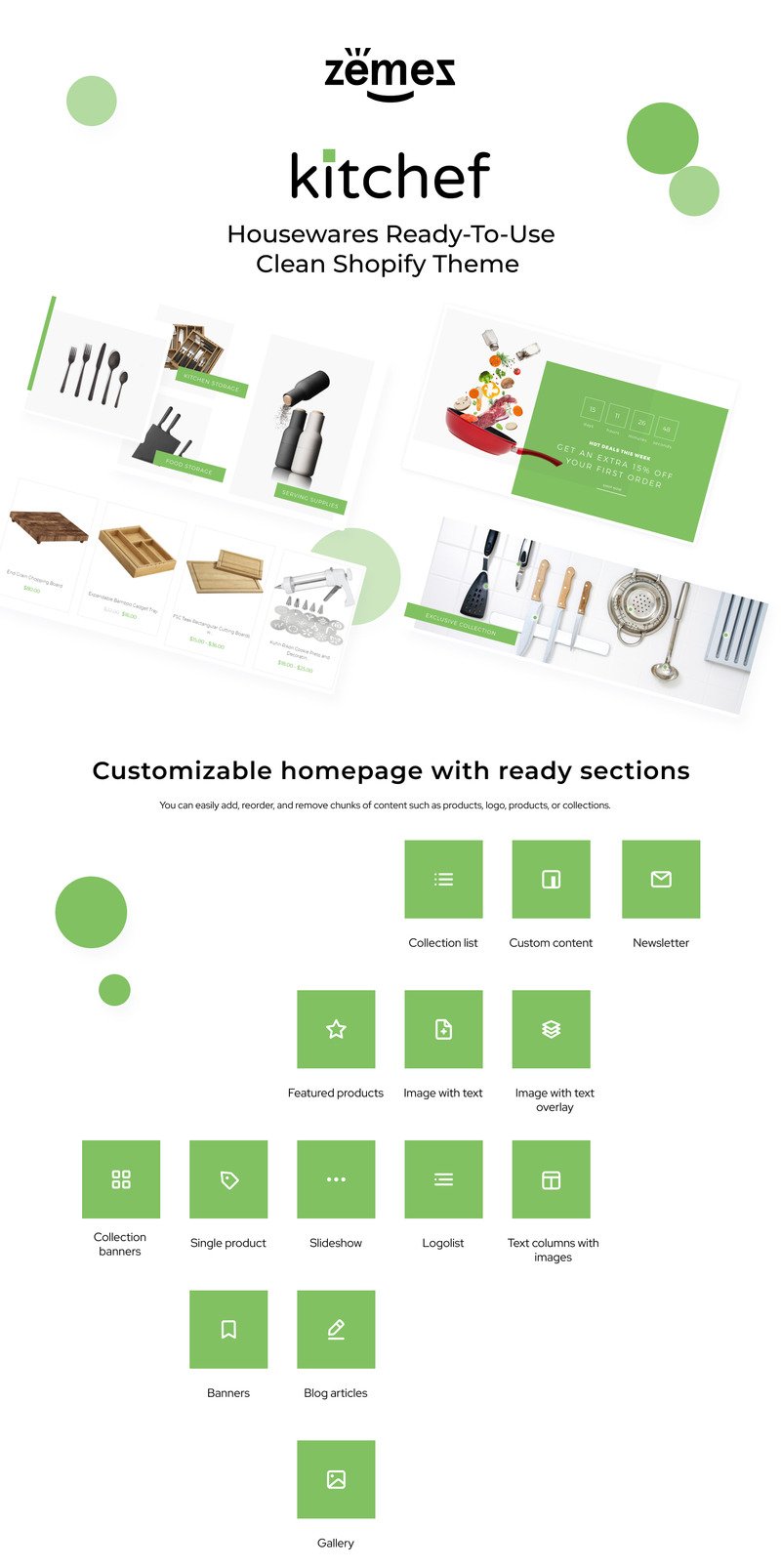 Kitchef-家庭用品即用型清洁Shopify主题 #80151