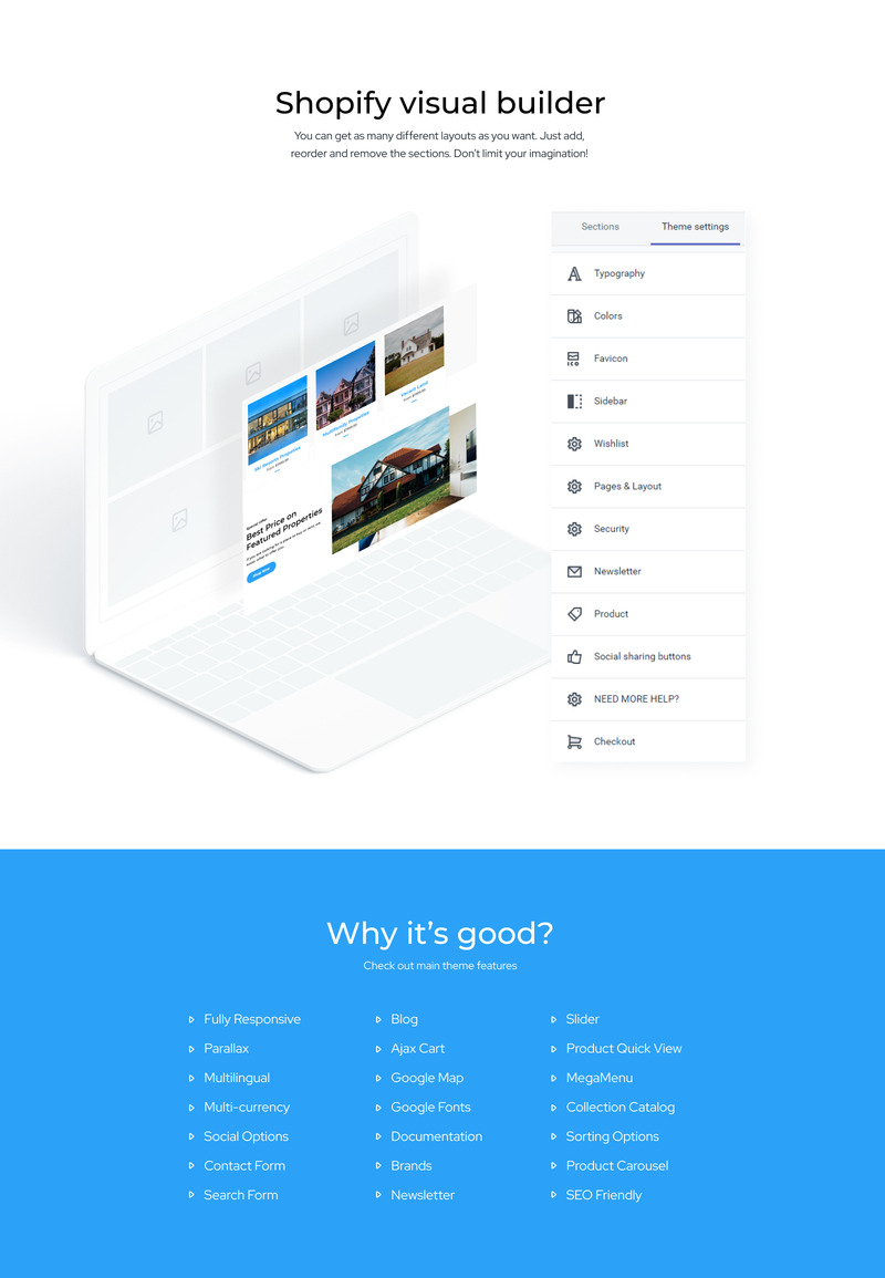 现实-房地产多页清洁Shopify主题 #83215