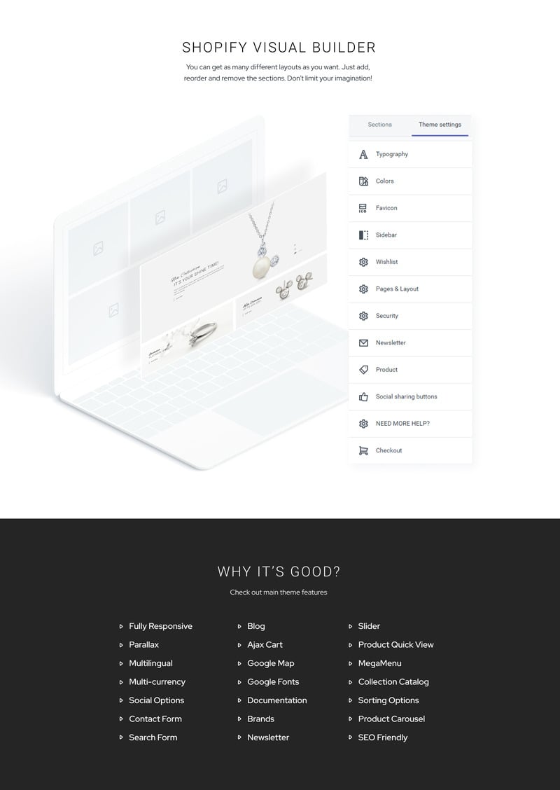 Diamic-珠宝多页清洁Shopify主题 #81891