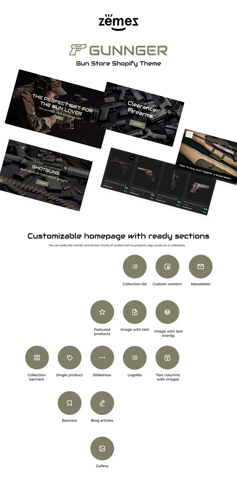 Gunnger-枪店Shopify主题 #74860