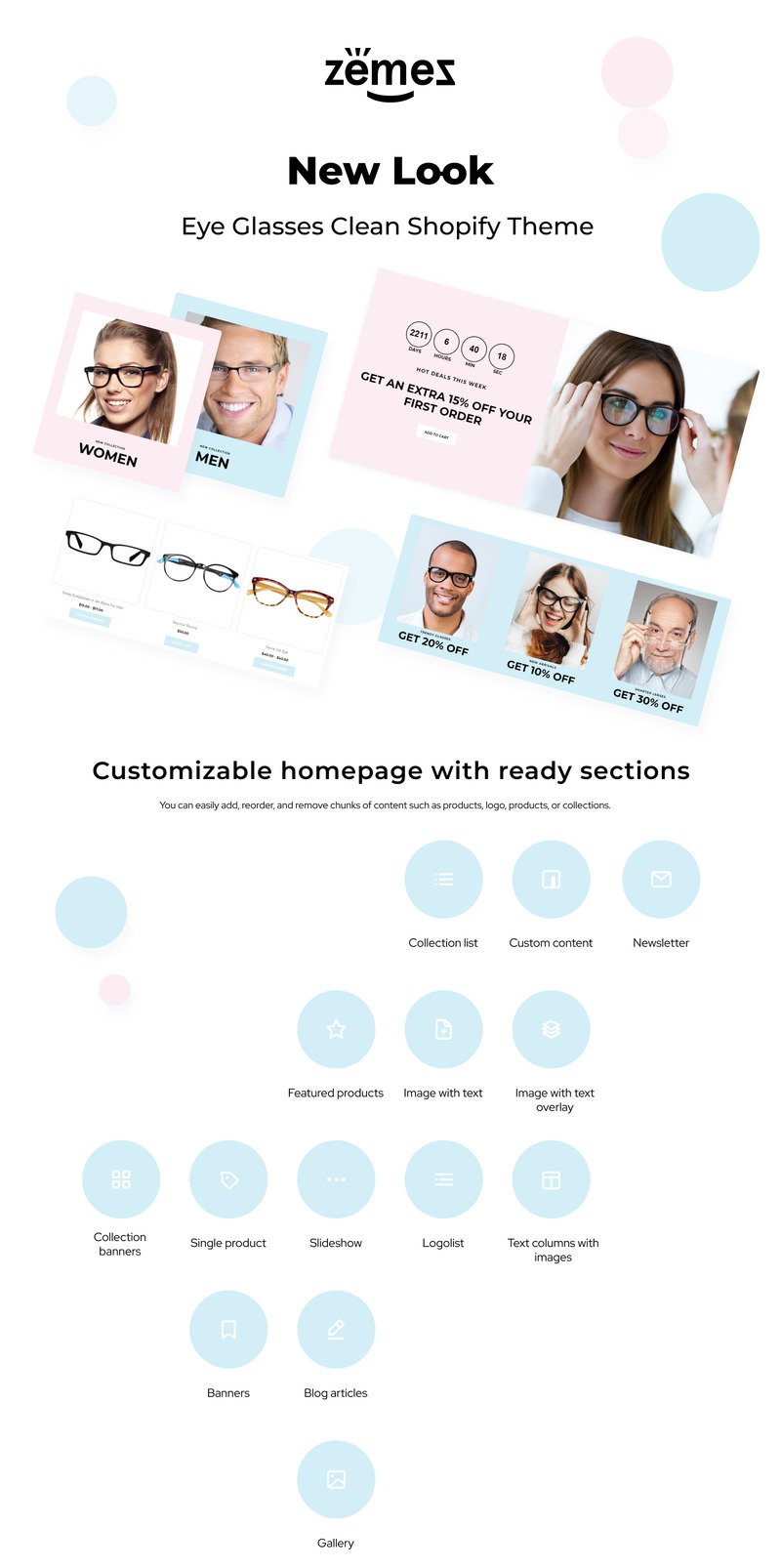 新外观-眼镜清洁Shopify主题 #80433