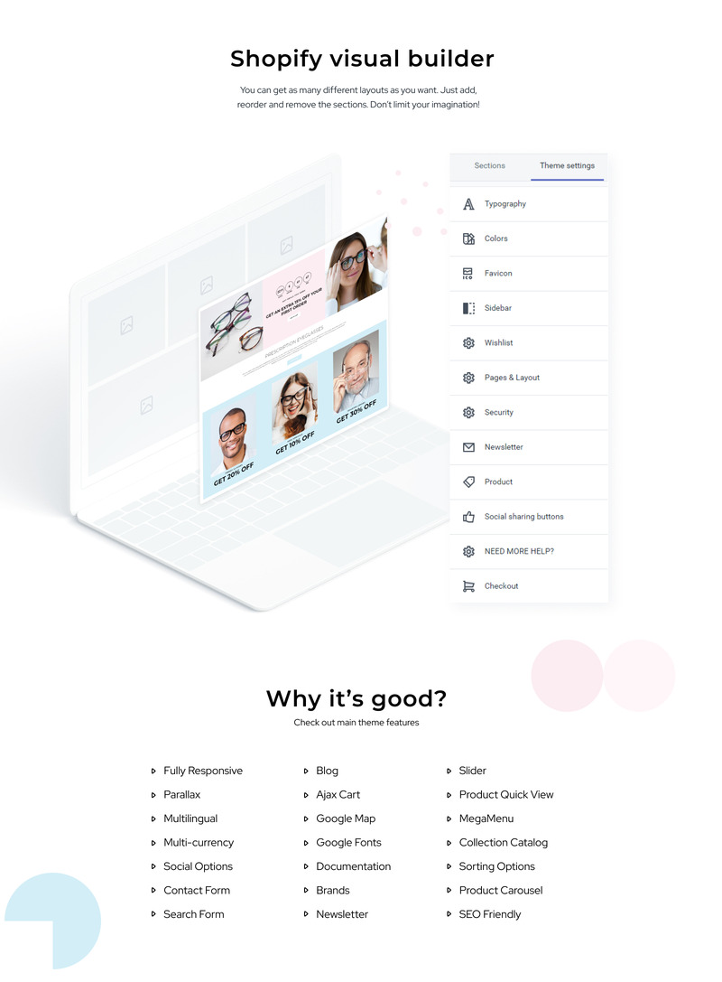 新外观-眼镜清洁Shopify主题 #80433