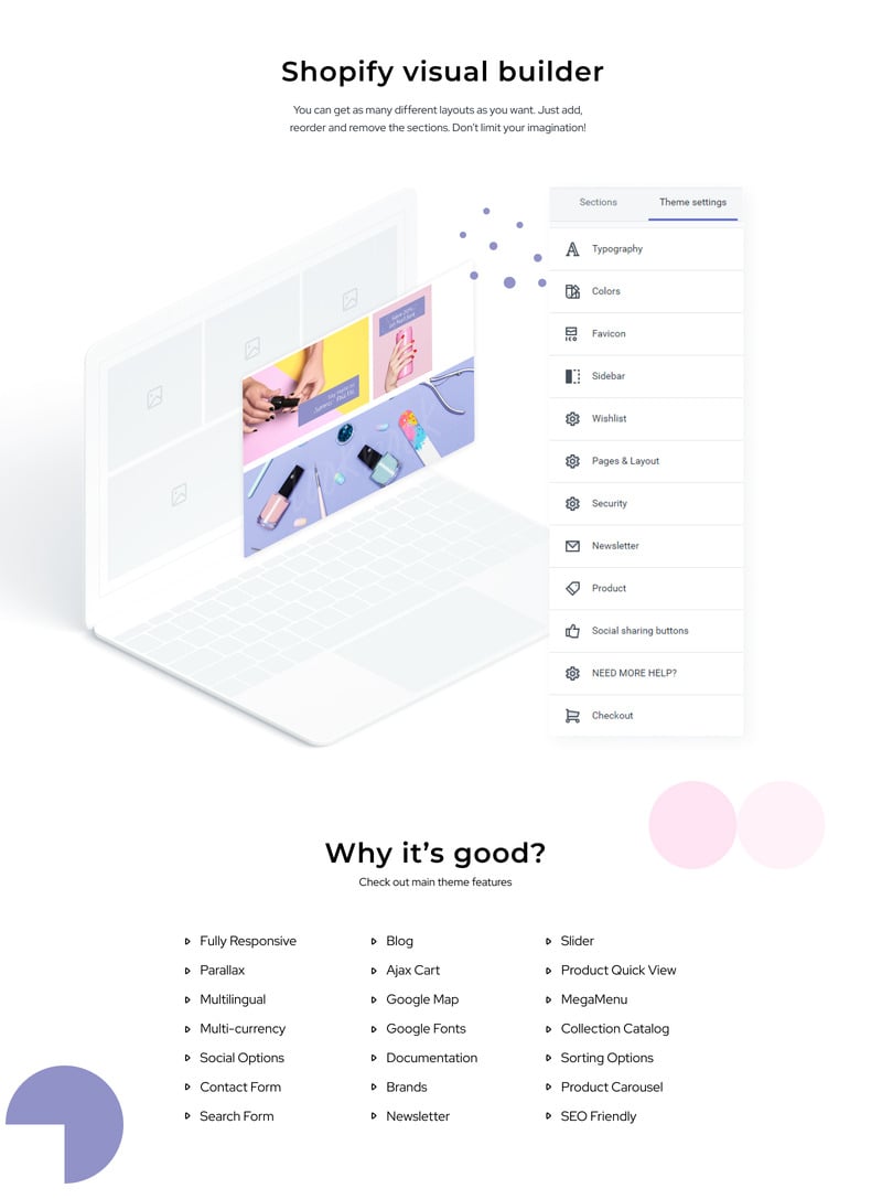 指甲栏-化妆品商店电子商务创意Shopify主题 #80222