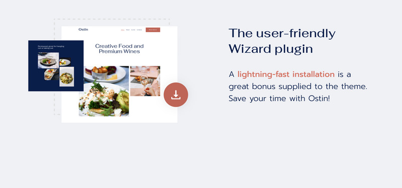 Ostin-古登堡WordPress主题的餐厅WordPress主题 #107448