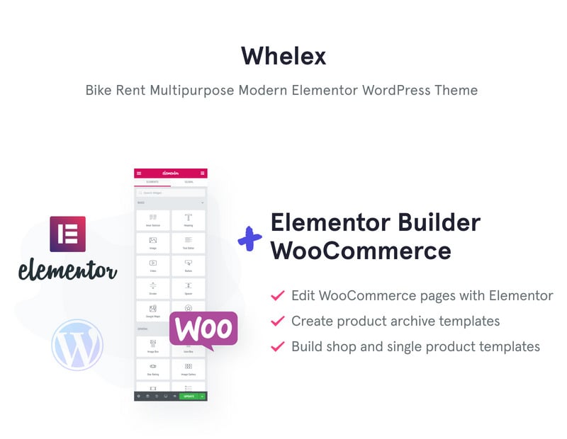 Whelex-自行车租赁多用途现代WordPress Elementor主题
