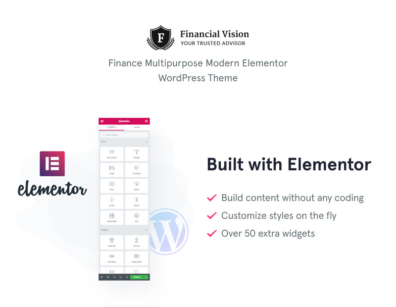 金融愿景 – 金融多用途经典 Elementor WordPress 主题