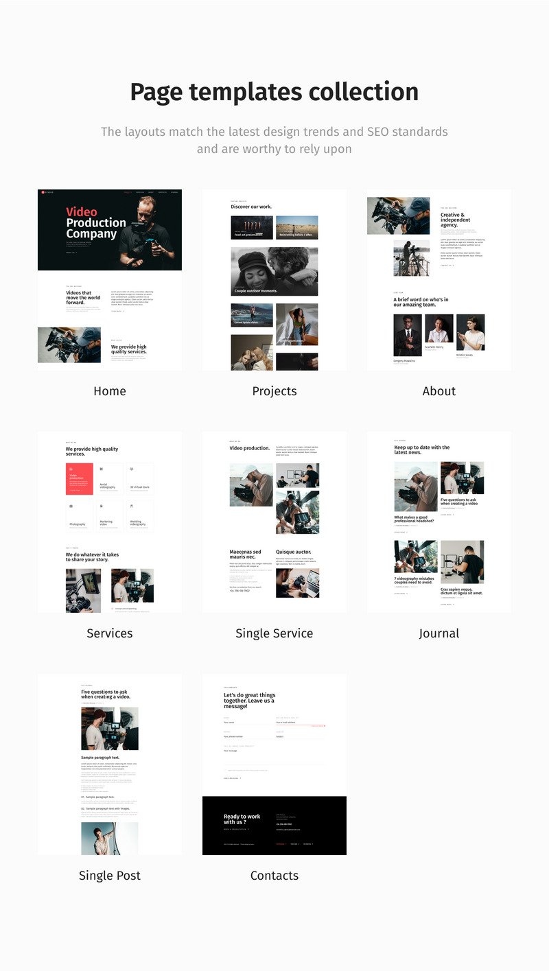 Vistudio - 视频制作和电影 WordPress 主题 #116426