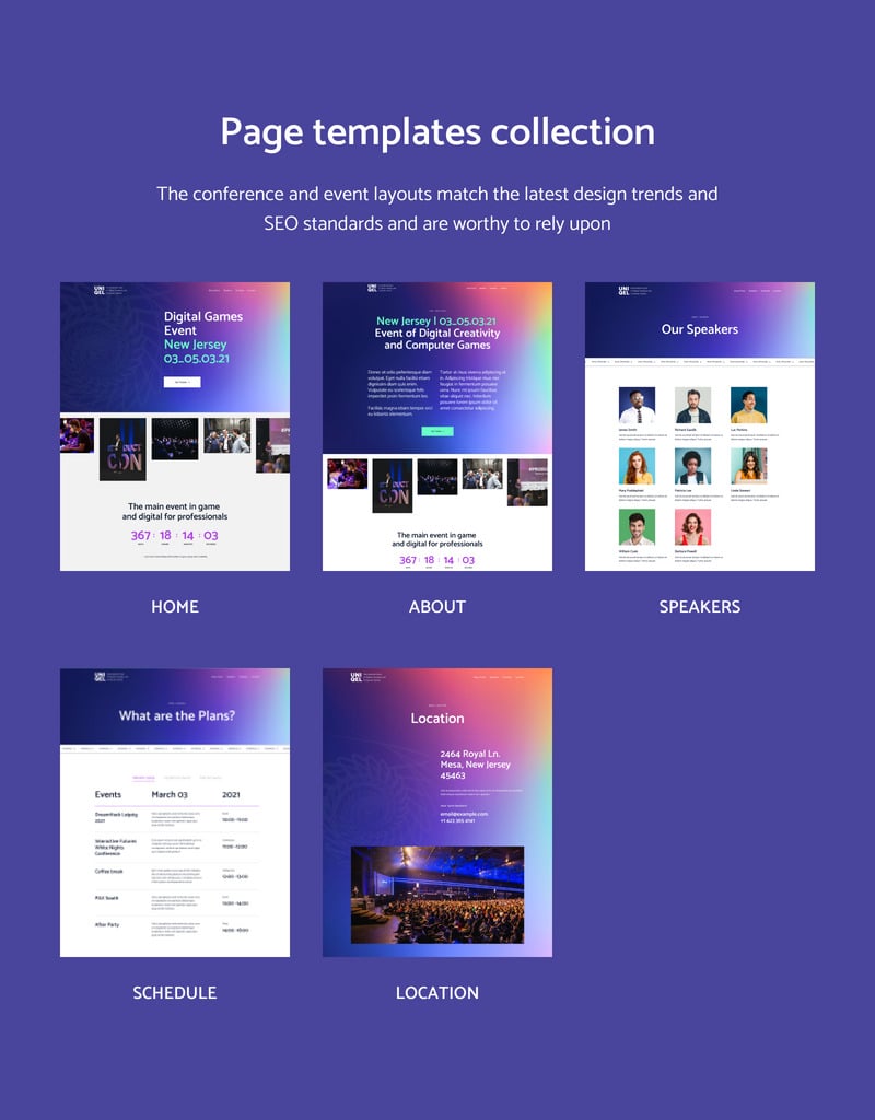 Uniqel-会议和活动WordPress主题 #118372