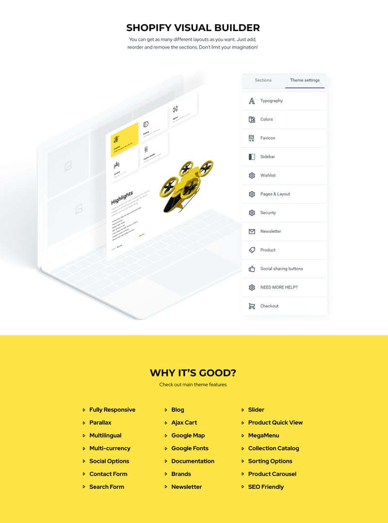 Kardone-单一产品商店，无人机Shopify主题 #124521