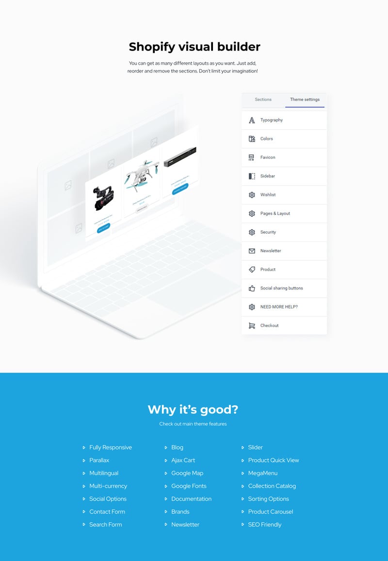 无人机-小工具商店Shopify主题 #85247