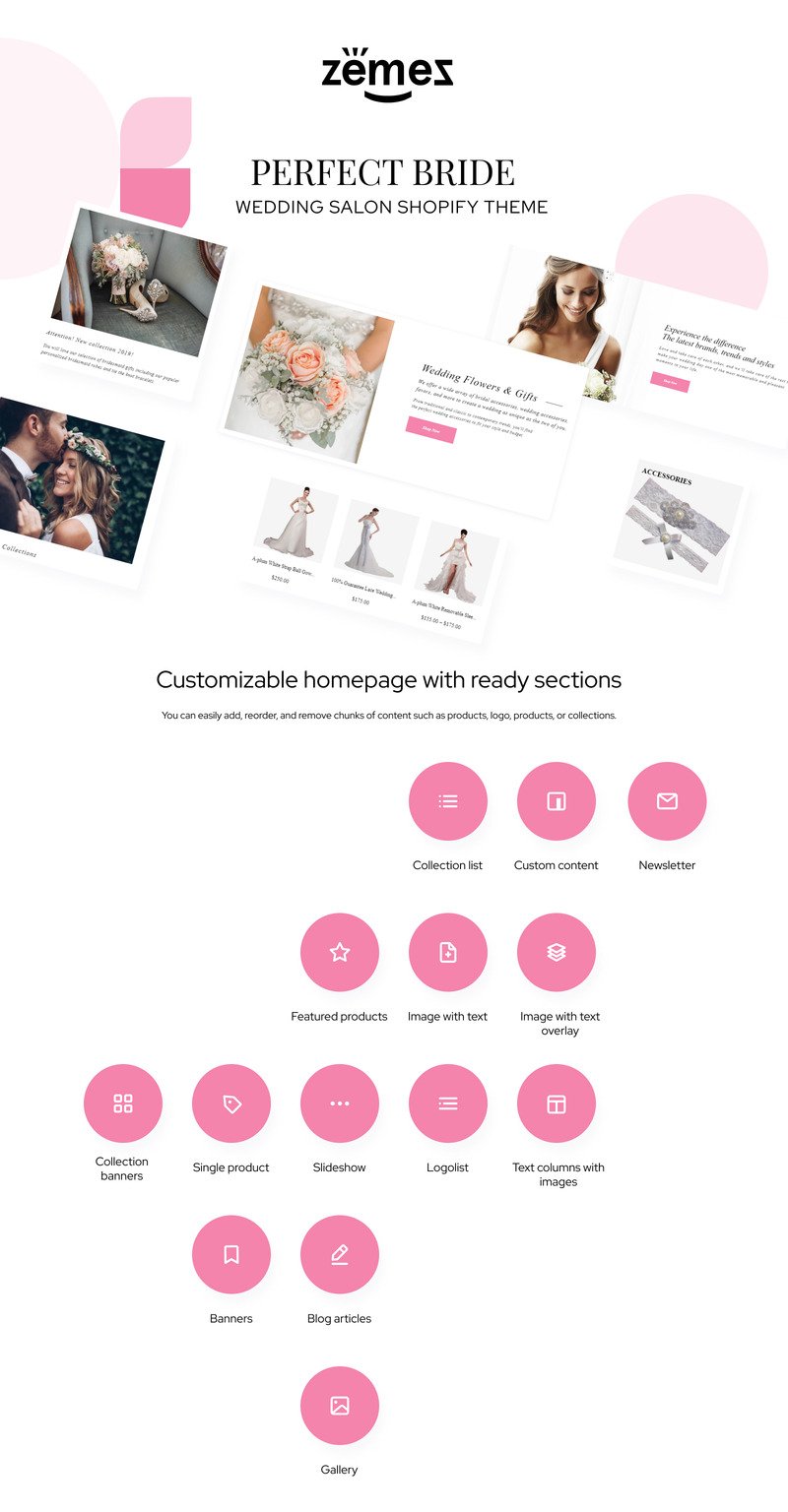 完美新娘-婚礼沙龙Shopify主题 #85225