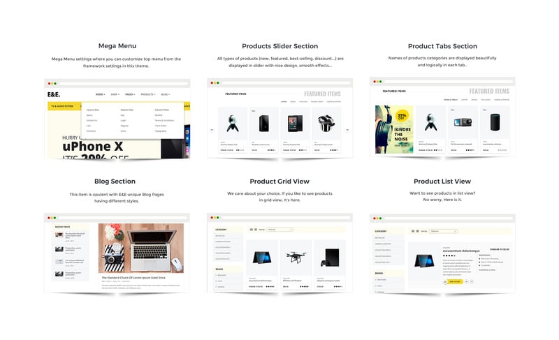 E＆E-电子Shopify主题 #73824