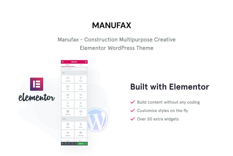 Manufax - 建筑多用途创意 WordPress Elementor 主题