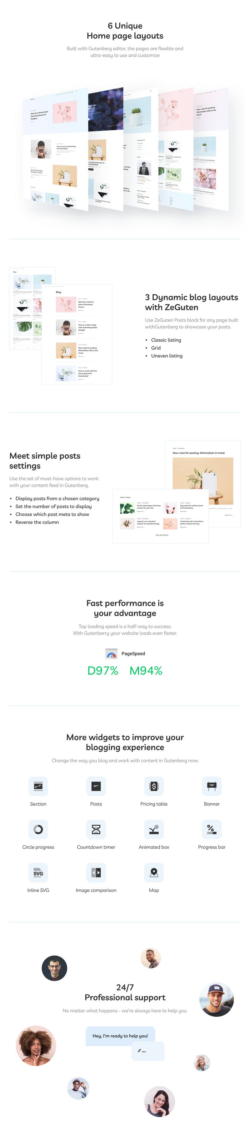 Gutenberry - 基于 Gutenberg 的 Clean Blog WordPress 主题