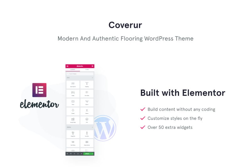 Coverur-地板公司多用途最小WordPress Elementor主题