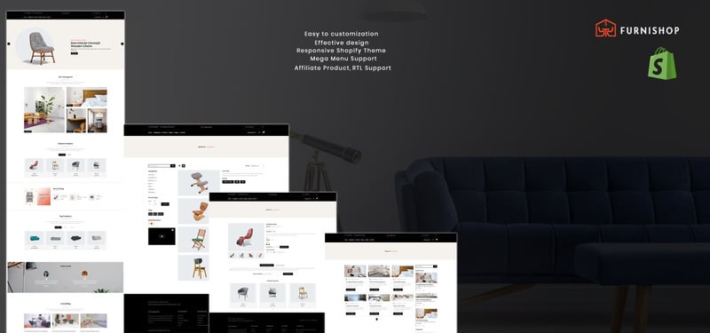 Furnishop-家具Shopify主题 #84604