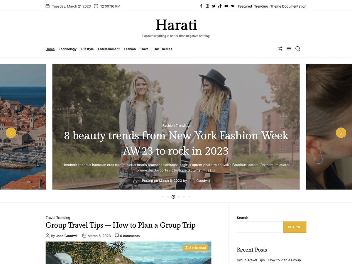 Harati WordPress 主题