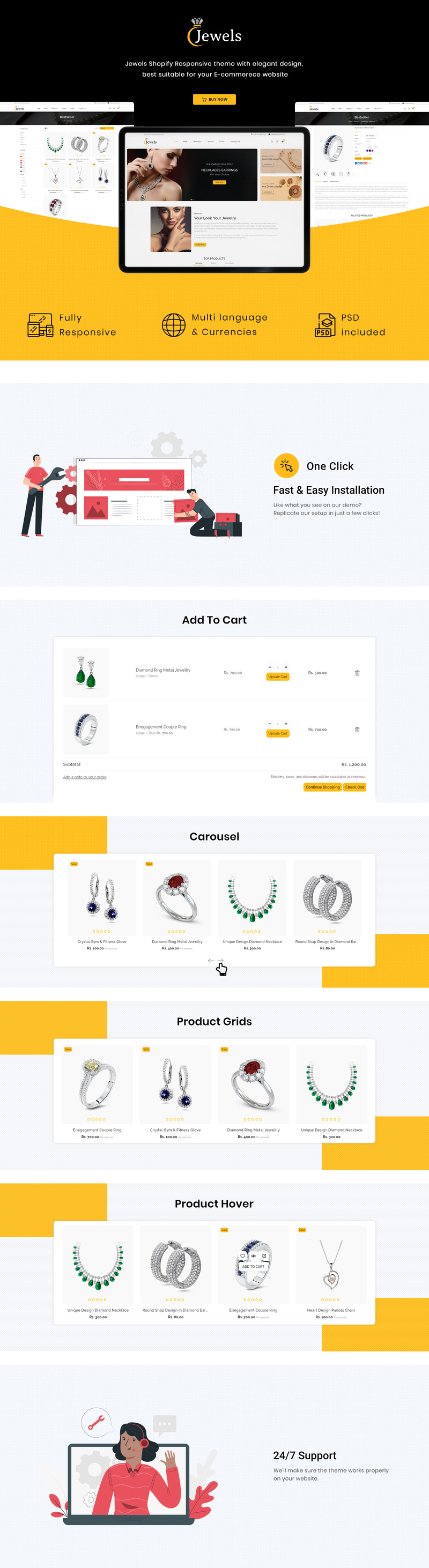 珠宝 - 珠宝店 Shopify 主题 #184045