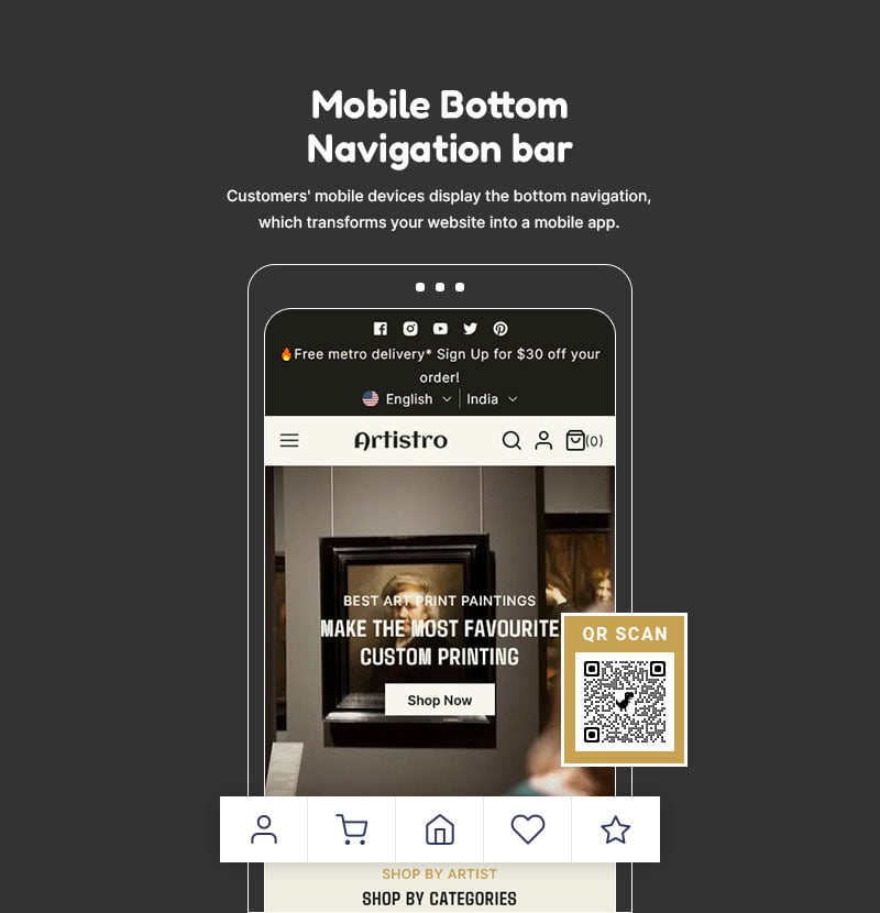 Artistro - 艺术绘画和手工工艺品商店多用途 Shopify 2.0 响应式主题