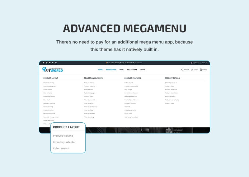 Fitworld - 健身房健身和万圣节时尚商店多用途 Shopify 2.0 响应式主题