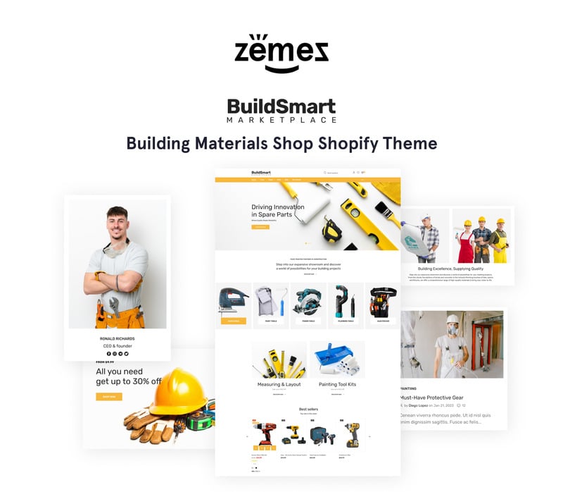 BuildSmart - 建筑材料在线商店 2.0 Shopify 主题