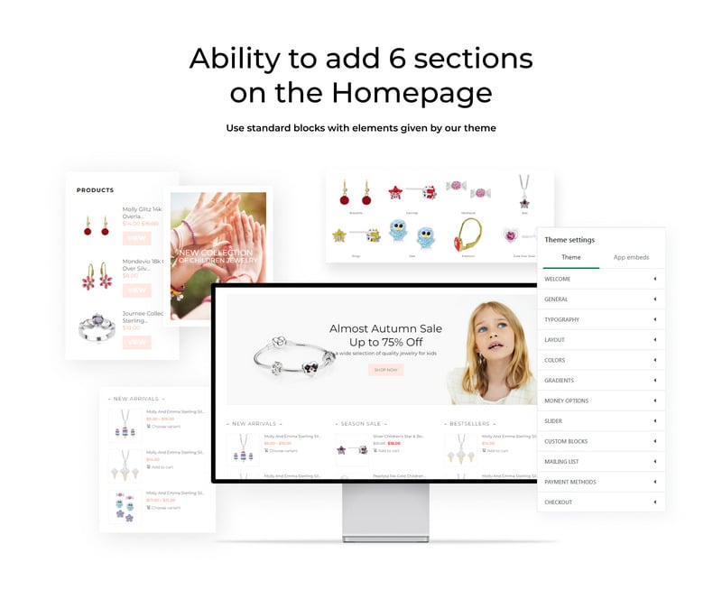 Shiny Kid - 儿童珠宝 Shopify 商店主题 #73426