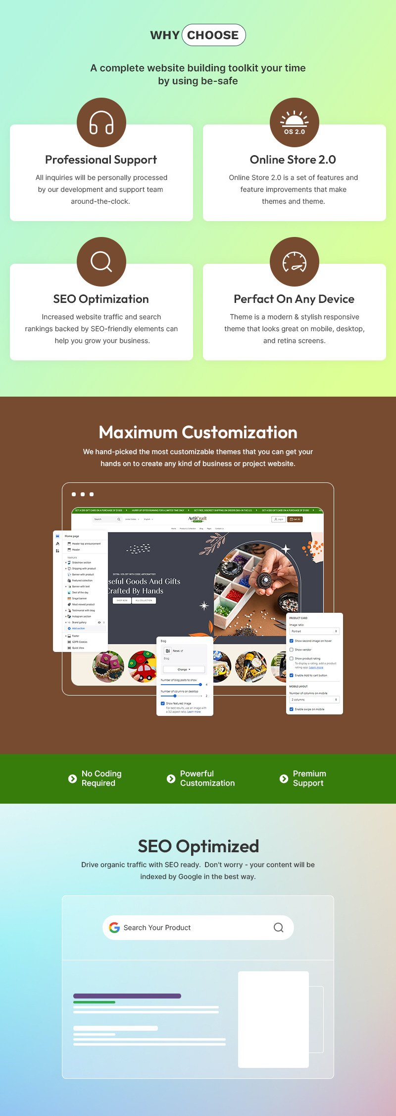 Articraft - 手工艺术品和礼品店多用途 Shopify 2.0 响应式主题