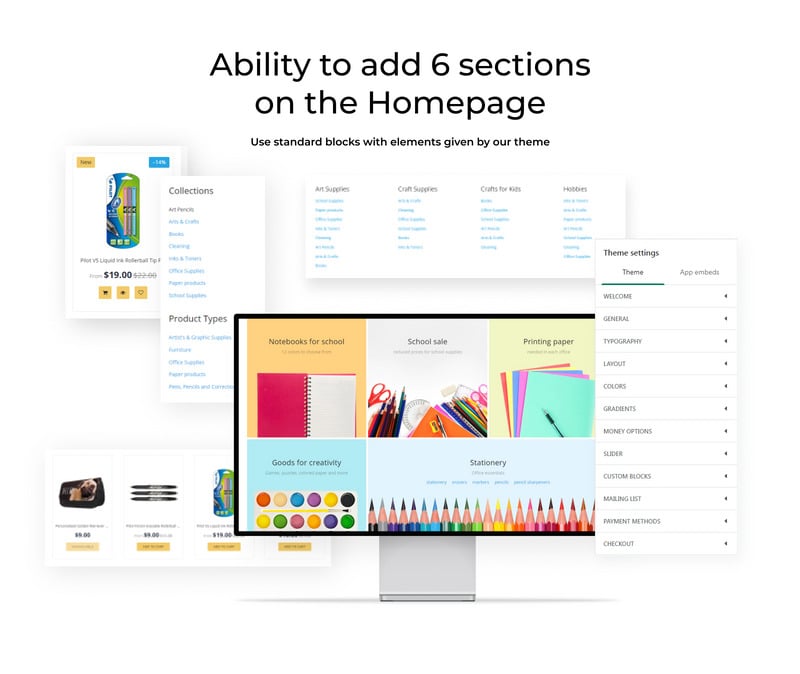 文具-文具店响应式Shopify主题 #62078